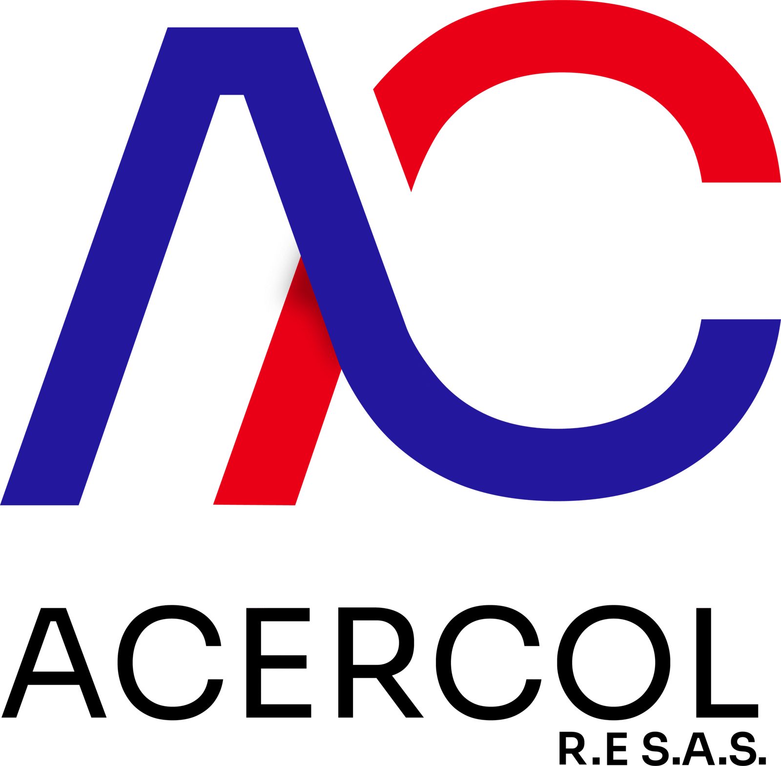Logotipo oficial de ACERCOL R.E.S.A.S. con letras A y C entrelazadas en rojo y azul.
